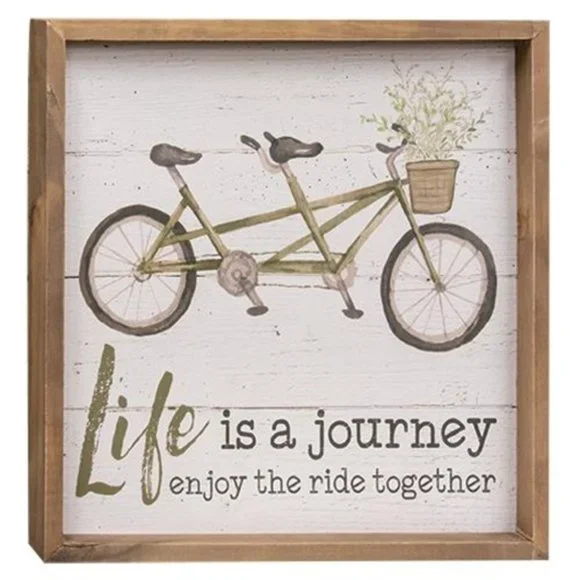 NWT Enjoy Ride Together Framed Sign - Picture 1 of 3